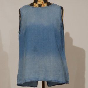jean washed tank top